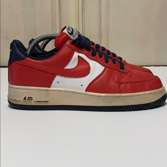 Nike Air Force 1 Red Sneakers - Picture 5 of 11